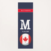 Canadees tot Vlag Rood Blauw Patriottisch Monogram Yogamat (Voorkant)