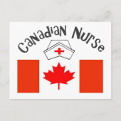 Canadees verpleegster (Canadese vlag) Verpleegkund Briefkaart (Voorkant)