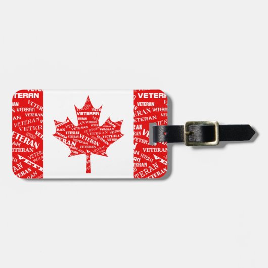 Canadees Veteraan Bagagelabel (Voorkant horizontaal)