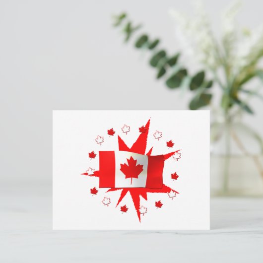 Canadees vlaggenontwerp briefkaart (Staand voorkant)