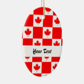 Canadees vlagpatroon keramisch ornament (Rechts)