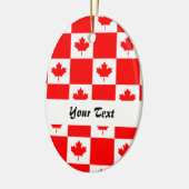 Canadees vlagpatroon keramisch ornament (Links)