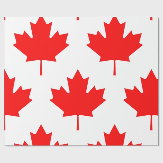 Canadees vlagrode mantel Leaf Cadeaupapier (Vlak)