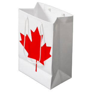 Canadees vlagrode mantel Leaf Medium Cadeauzakje
