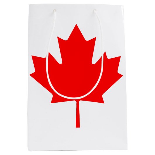 Canadees vlagrode mantel Leaf Medium Cadeauzakje (Voorkant)