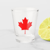 Canadees vlagrode mantel Leaf Shot Glas (Voorkant)