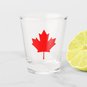 Canadees vlagrode mantel Leaf Shot Glas