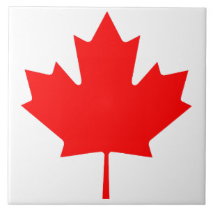 Canadees vlagrode mantel Leaf Tegeltje