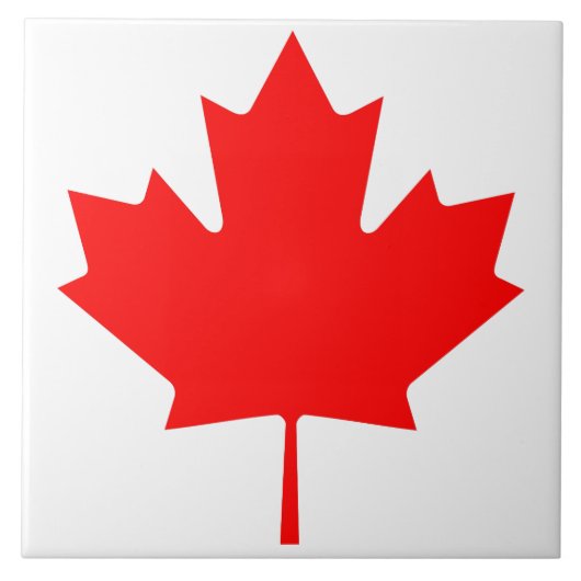 Canadees vlagrode mantel Leaf Tegeltje (Voorkant)