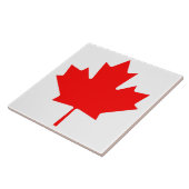 Canadees vlagrode mantel Leaf Tegeltje (Zijkant)