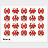 Canadees Voetbal Ronde Sticker (Vel)