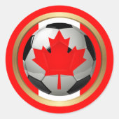 Canadees Voetbal Ronde Sticker (Voorkant)