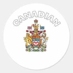 Canadees wapen ronde sticker