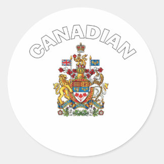Canadees wapen ronde sticker