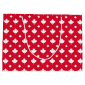 Canadees wit lemf lef rood kleurenpatroon large cadeautasje (Achterkant)