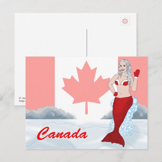 Canadees zeemeerminnend briefkaart (Voorkant / Achterkant)