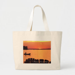 Canadees zonsondergang...Hudson Yacht Club Beach B Grote Tote Bag