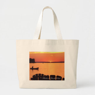 Canadees zonsondergang...Hudson Yacht Club Beach B Grote Tote Bag