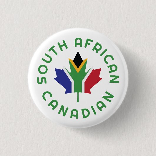 Canadees Zuid-Afrikaans Ronde Button 3,2 Cm (Voorkant)