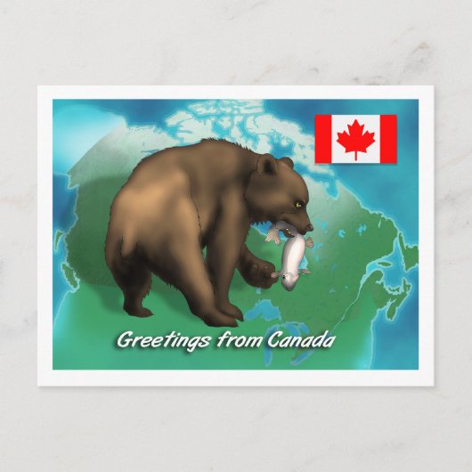 Canadees zwart Beer Briefkaart (Voorkant)