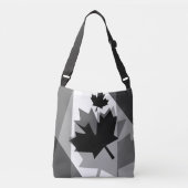 Canadees zwart esdoorn blad gelaagde stijl CANADA Crossbody Tas (Voorkant)
