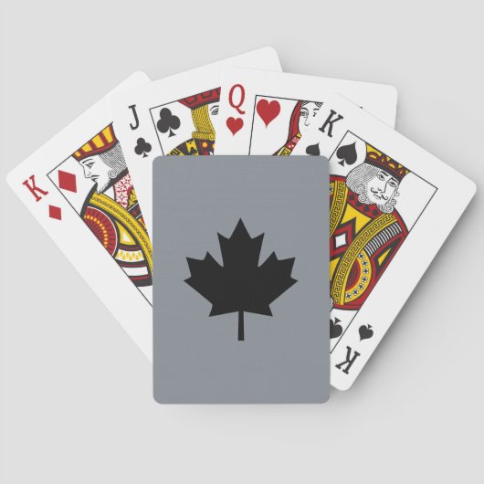 Canadees zwart-mappenblad pokerkaarten (Achterkant)