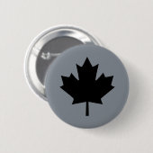Canadees zwart-mappenblad ronde button 5,7 cm (Voorkant /achterkant)