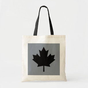 Canadees zwart-mappenblad tote bag