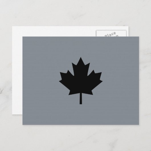 Canadees zwarte bladsymbool briefkaart (Voorkant / Achterkant)