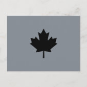 Canadees zwarte bladsymbool briefkaart (Voorkant)
