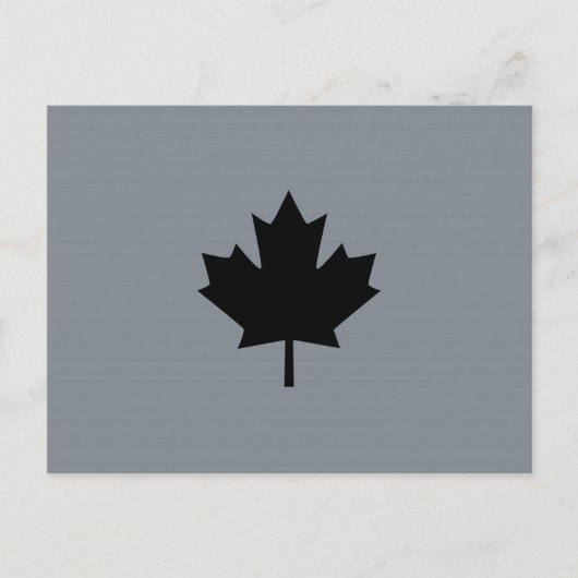 Canadees zwarte bladsymbool briefkaart (Voorkant)