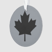 Canadees zwarte bladsymbool ornament (voorkant)