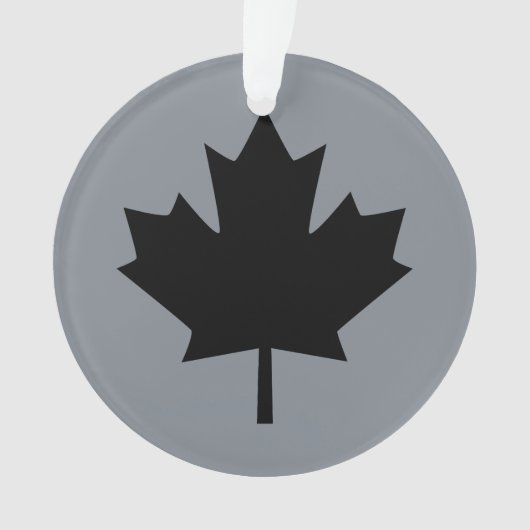 Canadees zwarte bladsymbool ornament (voorkant)