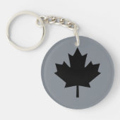 Canadees zwarte bladsymbool sleutelhanger (Voorkant)