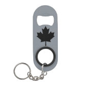 Canadees zwarte bladsymbool sleutelhanger flessenopener (Voorkant)