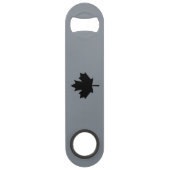 Canadees zwarte bladsymbool speed flessenopener (Voorkant)