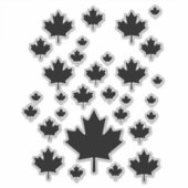 Canadees zwarte bladsymbool sticker (Voorkant)