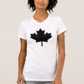Canadees zwarte bladsymbool t-shirt (Voorkant)