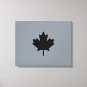 Canadees zwarte leder op grijs canvas afdruk (Voorkant)