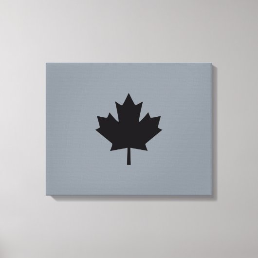 Canadees zwarte leder op grijs canvas afdruk (Voorkant)
