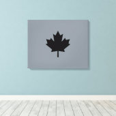 Canadees zwarte leder op grijs canvas afdruk (Insitu (Houten vloer))