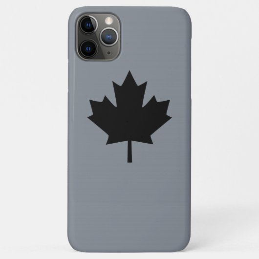 Canadees zwarte leder op grijs Case-Mate iPhone case (Achterkant)