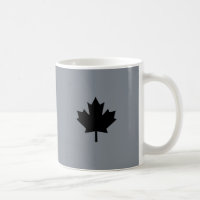 Canadees zwarte leder op grijs