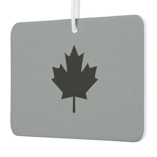 Canadees zwarte leder op grijs luchtverfrisser (Links)