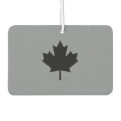 Canadees zwarte leder op grijs luchtverfrisser (Voorkant)