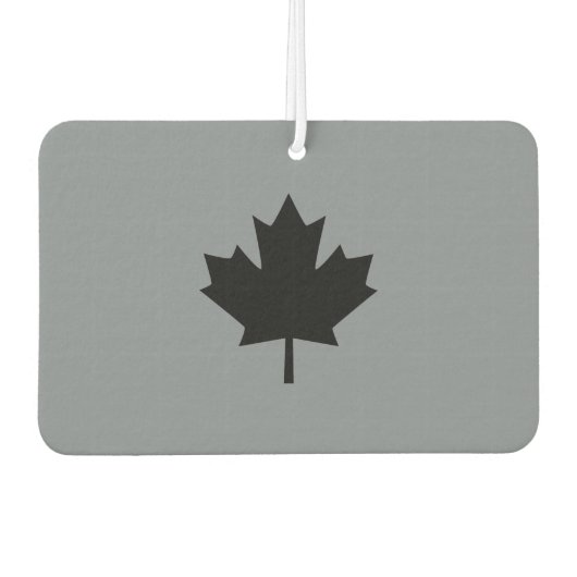 Canadees zwarte leder op grijs luchtverfrisser (Voorkant)