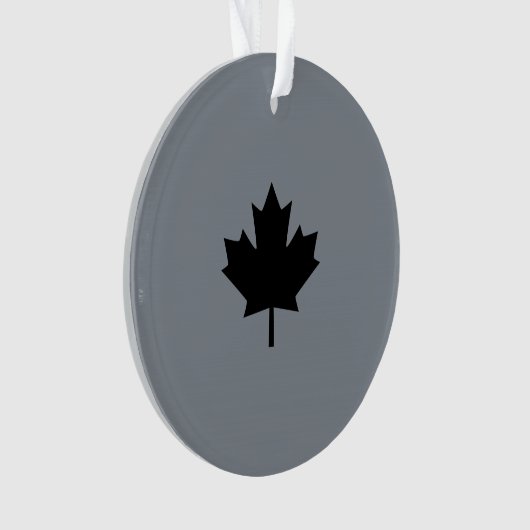Canadees zwarte leder op grijs ornament (voorkant)