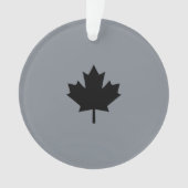 Canadees zwarte leder op grijs ornament (voorkant)