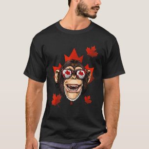 Canadese Aap Esdoorn Boom Blad Canadese Vlag Aap T-shirt