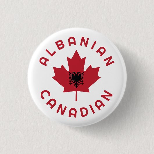 Canadese Albanese rots Ronde Button 3,2 Cm (Voorkant)